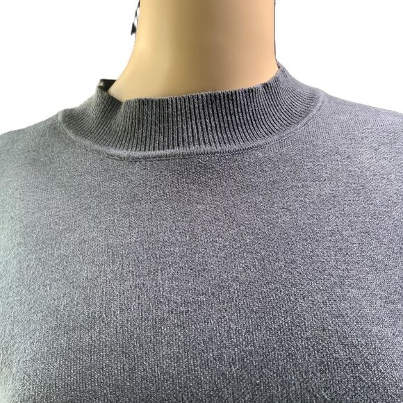 Anthropologie Sunday In Brooklyn Dark Gray 3/4 Sleeve Crew Neck Sweater Small - Picture 2 of 13